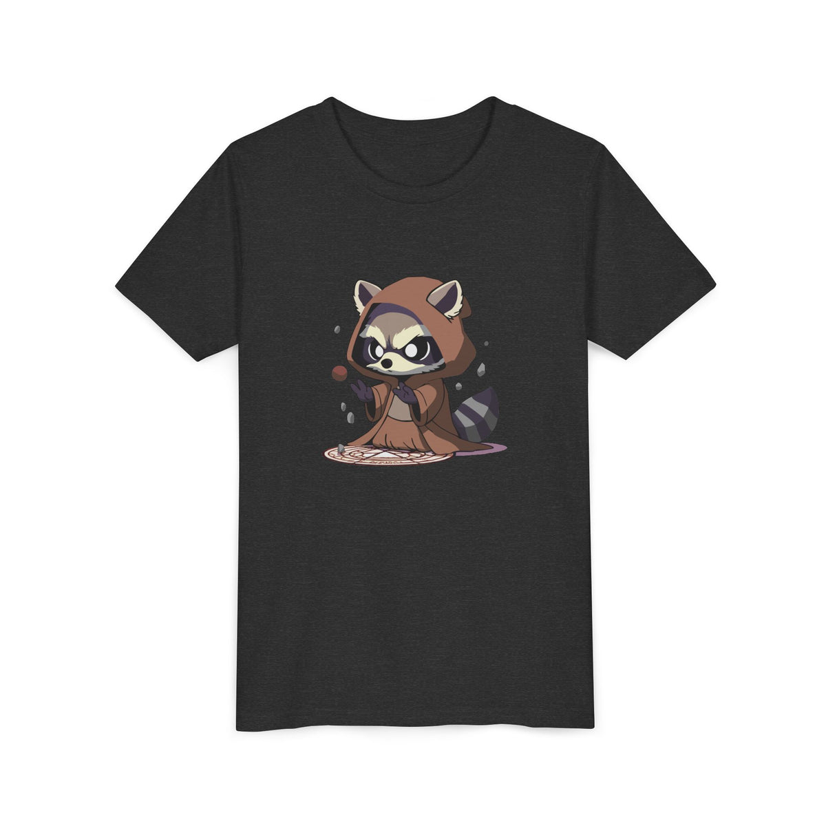 Raccoon Hoodie Youth Short Sleeve Tee - Perfect for Playtime and Parties