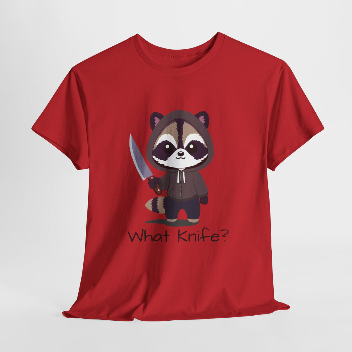 Hooded Raccoon Knife Shirt