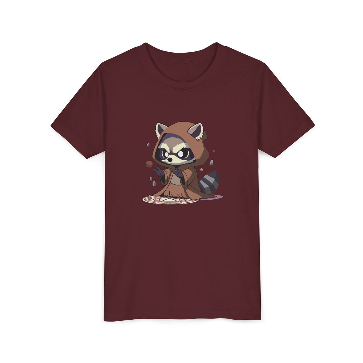Raccoon Hoodie Youth Short Sleeve Tee - Perfect for Playtime and Parties