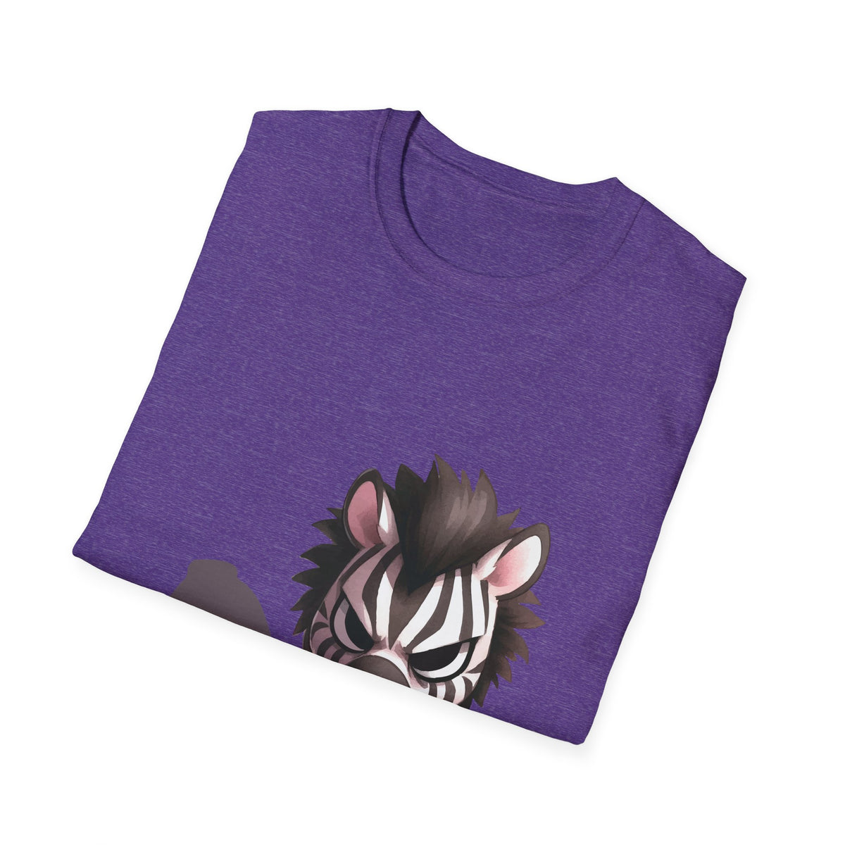 Shadowy Zebra Unisex Softstyle T-Shirt - Fun Graphic Tee for Animal Lovers