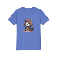 Raccoon Hoodie Youth Short Sleeve Tee - Perfect for Playtime and Parties