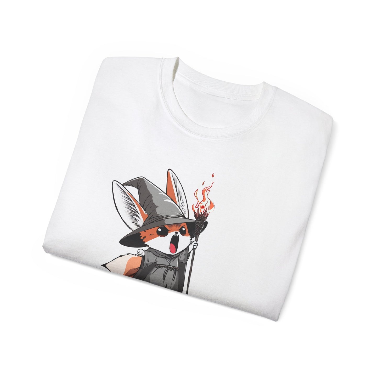 Whimsical Fox Wizard Tee: Cozy Gift for Animal Lovers, Cute T-shirt for Kids and Adults, Fantasy Merch, Gift for Halloween