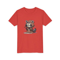 Raccoon Hoodie Youth Short Sleeve Tee - Perfect for Playtime and Parties
