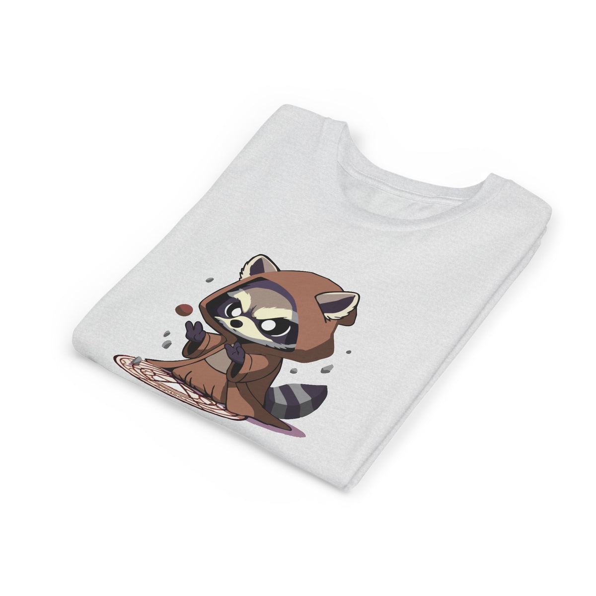 Raccoon Hoodie Youth Short Sleeve Tee - Perfect for Playtime and Parties