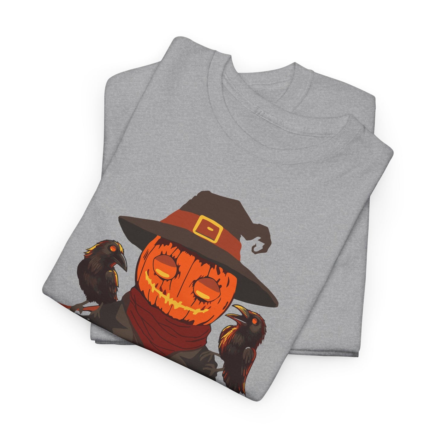 Dark Harvest Scarecrow Pumpkin T-Shirt - Spooky, Halloween, Gothic