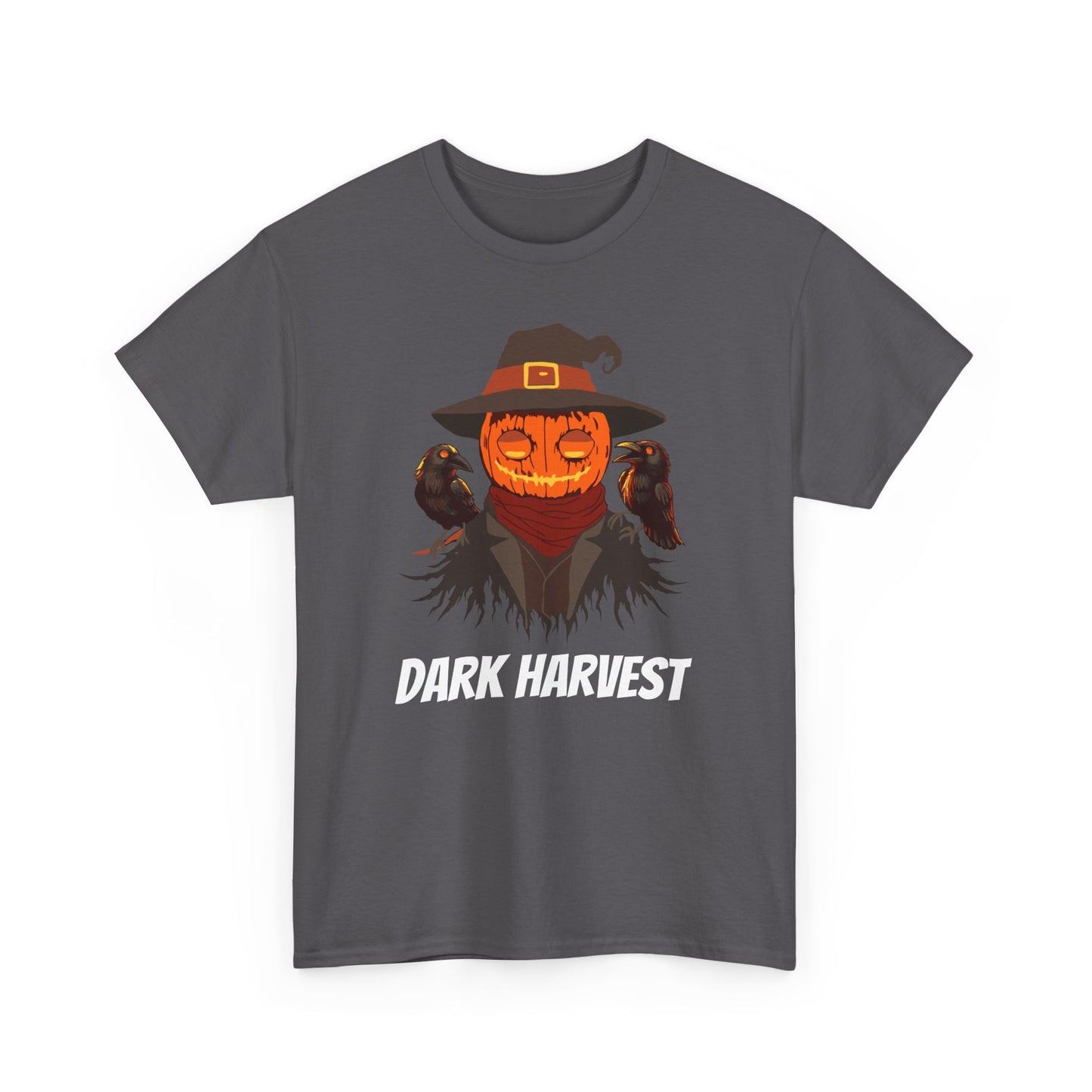 Dark Harvest Scarecrow Pumpkin T-Shirt - Spooky, Halloween, Gothic