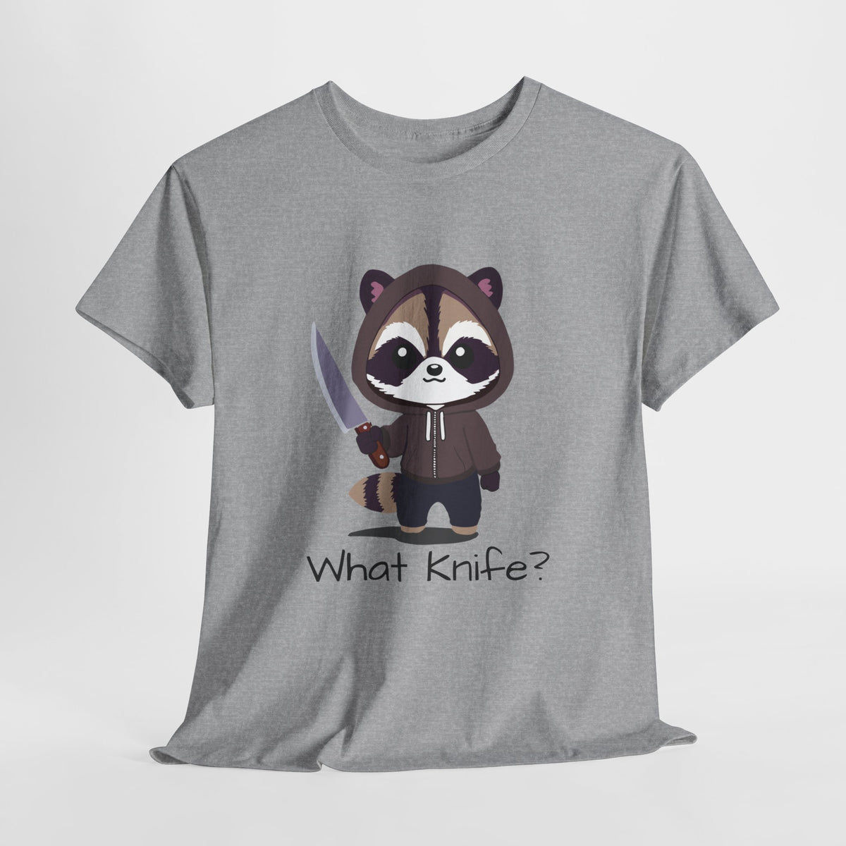 Hooded Raccoon Knife Shirt