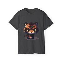 Shadowy Tiger Graphic Unisex Ultra Cotton Tee - Perfect for Animal Lovers