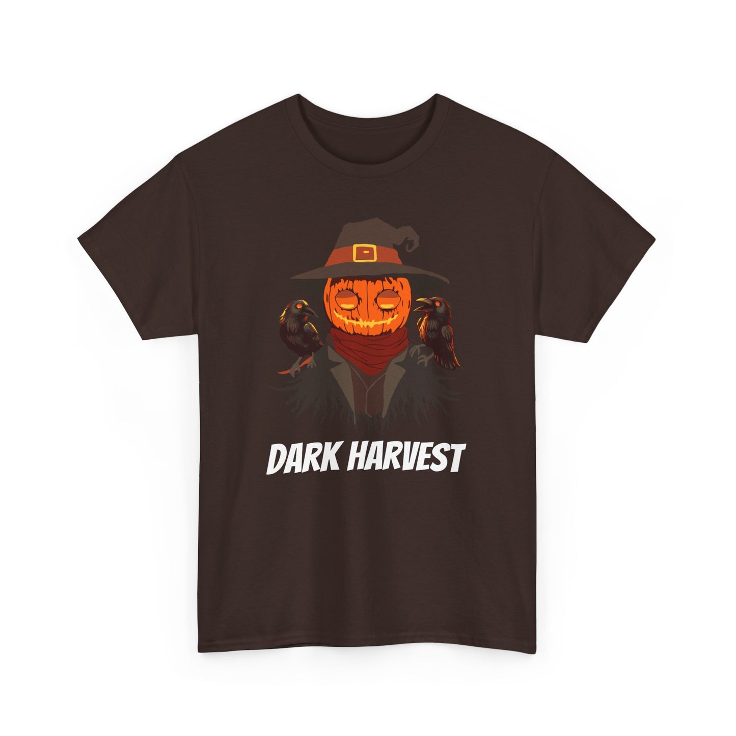 Dark Harvest Scarecrow Pumpkin T-Shirt - Spooky, Halloween, Gothic