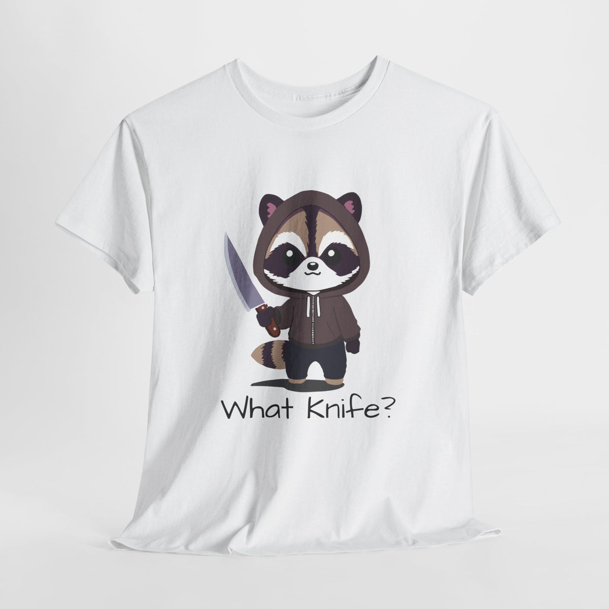 Hooded Raccoon Knife Shirt