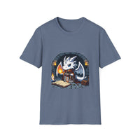 Fantasy Dragon Wizard Unisex Softstyle T-Shirt - Perfect for Gamers and Fantasy Lovers