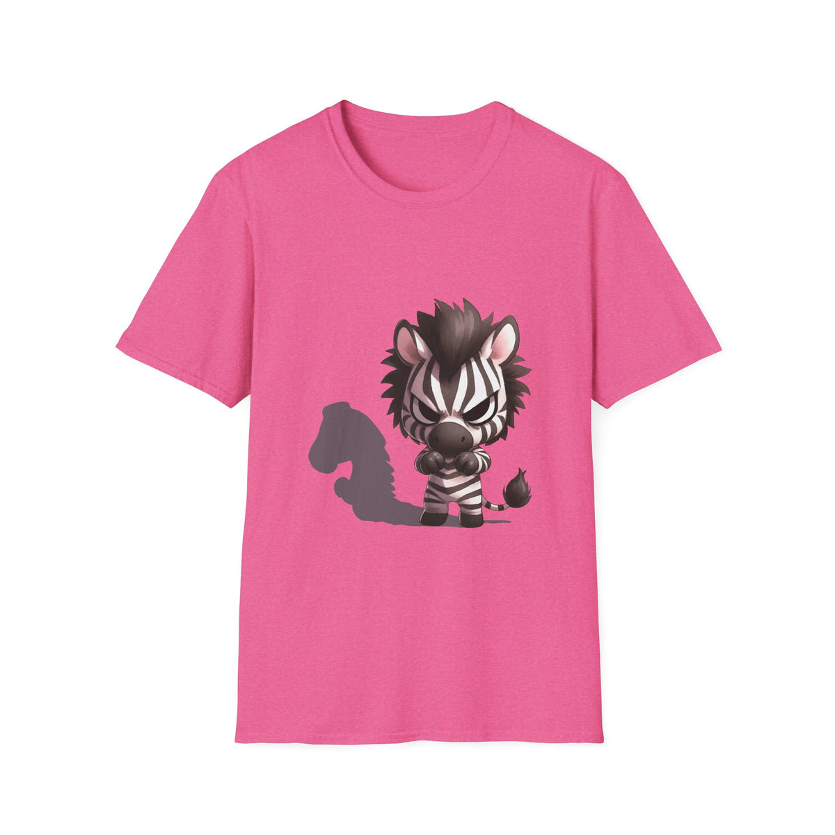 Shadowy Zebra Unisex Softstyle T-Shirt - Fun Graphic Tee for Animal Lovers