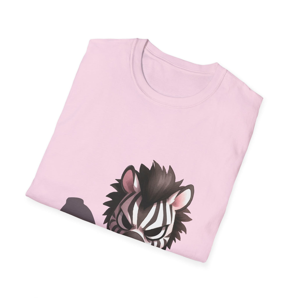 Shadowy Zebra Unisex Softstyle T-Shirt - Fun Graphic Tee for Animal Lovers