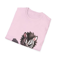 Shadowy Zebra Unisex Softstyle T-Shirt - Fun Graphic Tee for Animal Lovers