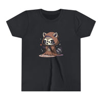 Raccoon Hoodie Youth Short Sleeve Tee - Perfect for Playtime and Parties