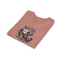 Raccoon Hoodie Youth Short Sleeve Tee - Perfect for Playtime and Parties