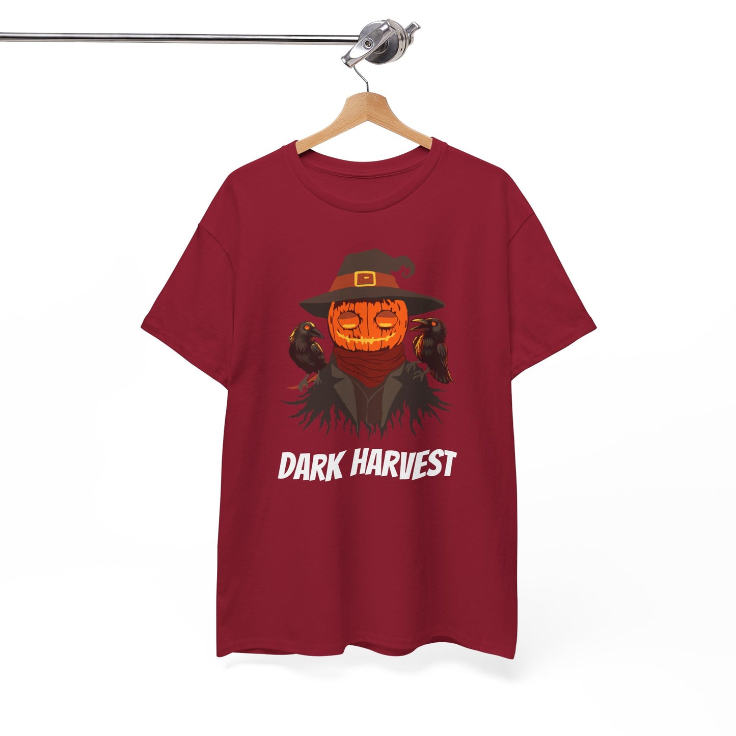 Dark Harvest Scarecrow Pumpkin T-Shirt - Spooky, Halloween, Gothic