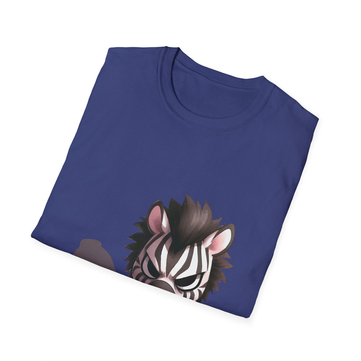 Shadowy Zebra Unisex Softstyle T-Shirt - Fun Graphic Tee for Animal Lovers