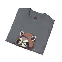 Cute Raccoon Space Wizard Unisex Softstyle T-Shirt - Perfect for Animal and Star Wars Fans