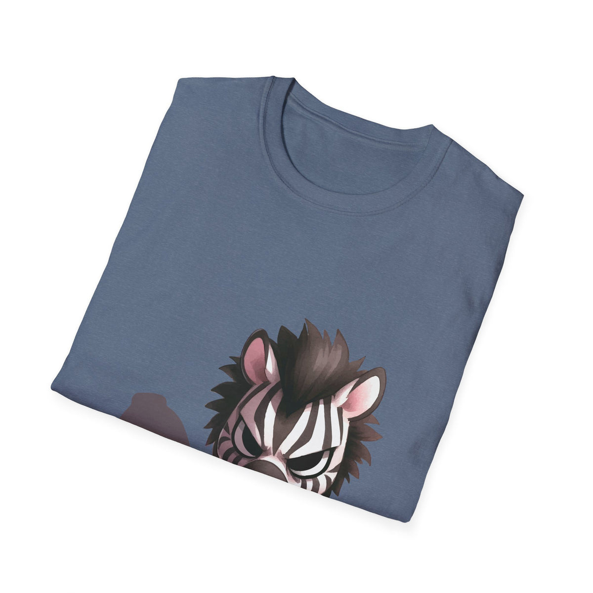 Shadowy Zebra Unisex Softstyle T-Shirt - Fun Graphic Tee for Animal Lovers