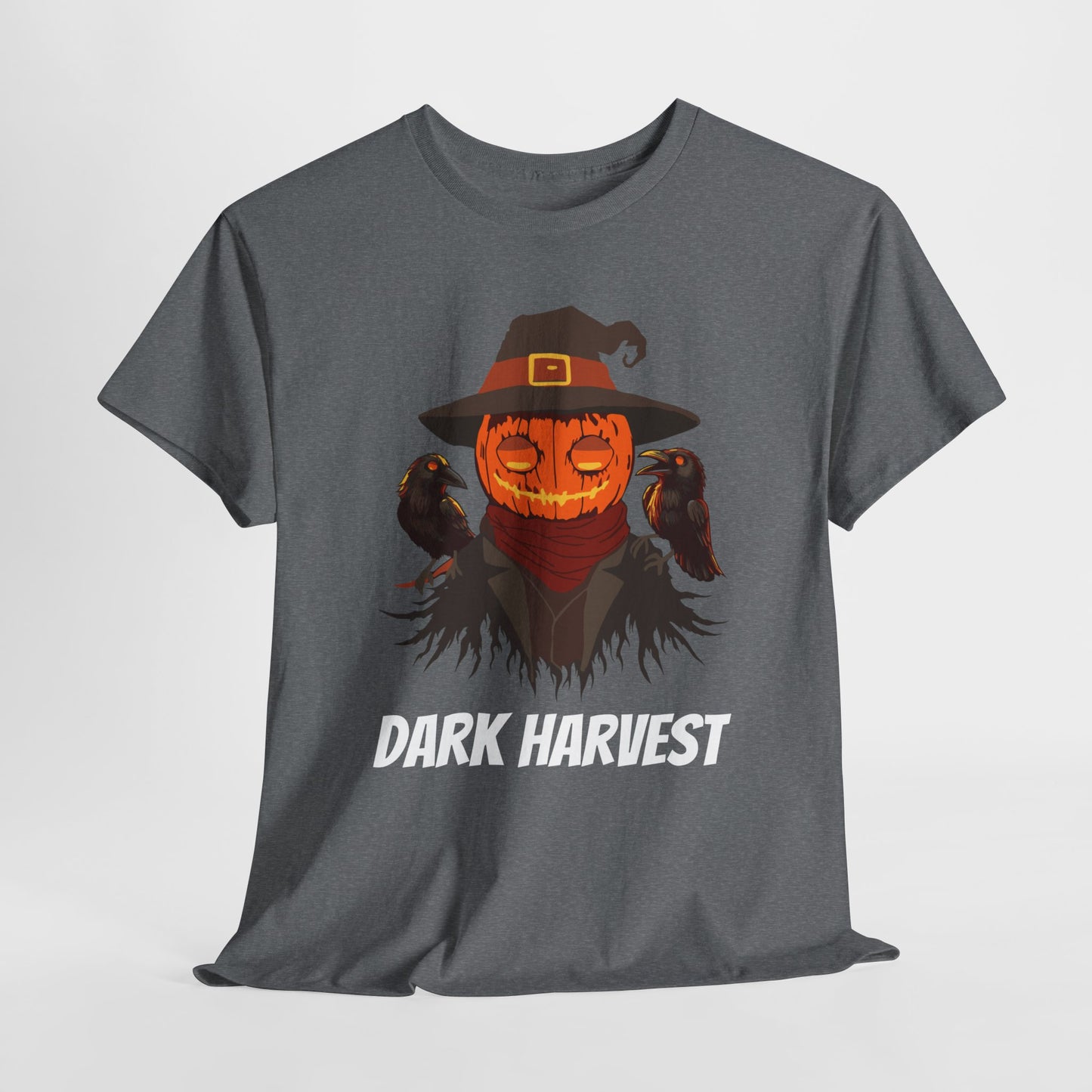 Dark Harvest Scarecrow Pumpkin T-Shirt - Spooky, Halloween, Gothic