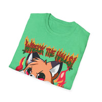 Metal Fox Christmas T-Shirt – 'Wreck the Halls' Holiday Graphic Tee
