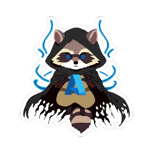 Whimsical Animal Kiss-Cut Stickers - Cute Raccoon Design for Laptops, Journals, or Decor, Perfect for Gifts, Collectibles, or DIY Projects