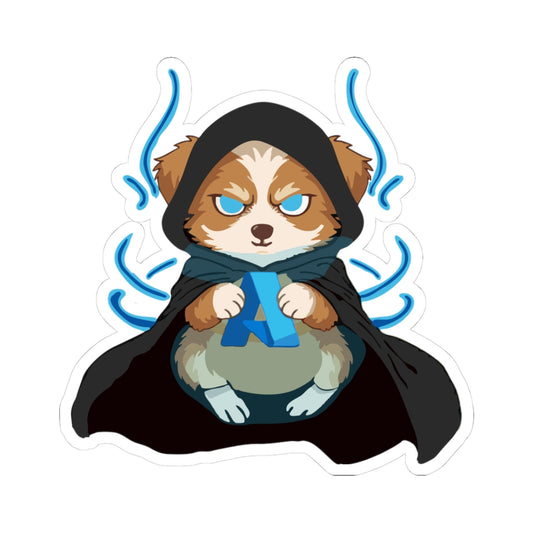 Adorable Wizard Dog Kiss-Cut Stickers - Perfect for Laptops, Journals, Gift Decoration, Playful Accessories, Fun Decor