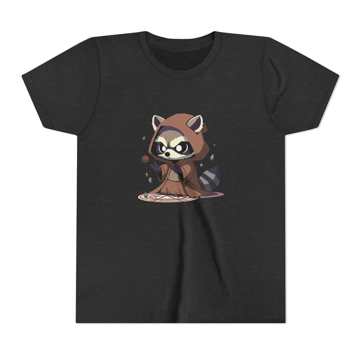 Raccoon Hoodie Youth Short Sleeve Tee - Perfect for Playtime and Parties