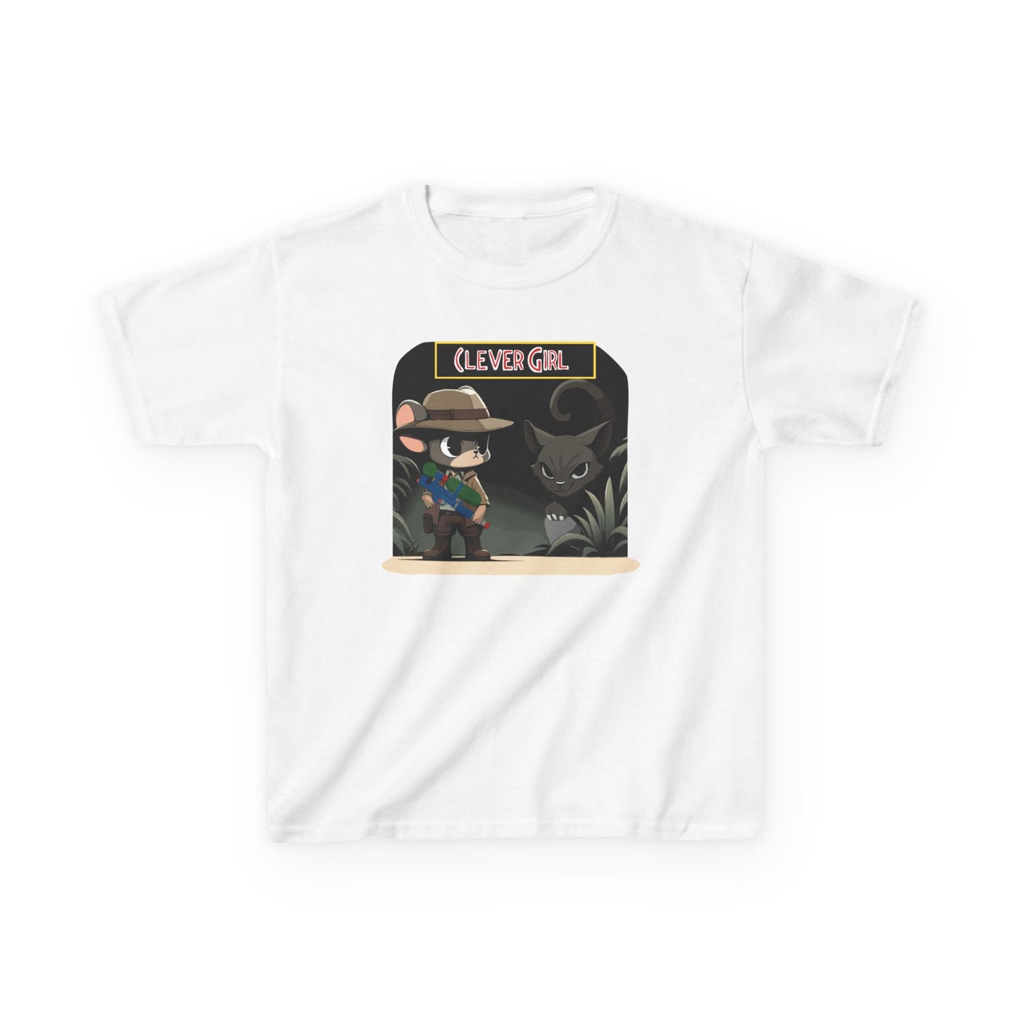 Clever Girl Kids Tee, Fun Graphic T-Shirt for Children, Adventure Shirt, Birthday Gift for Kids, Cute Animal Tee