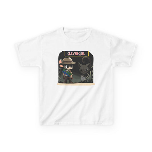 Clever Girl Kids Tee, Fun Graphic T-Shirt for Children, Adventure Shirt, Birthday Gift for Kids, Cute Animal Tee