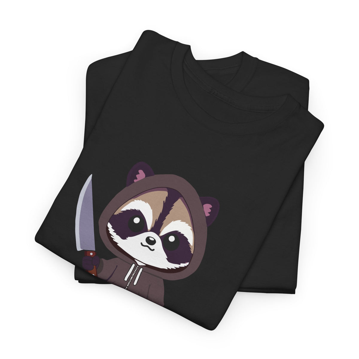 Hooded Raccoon Knife Shirt