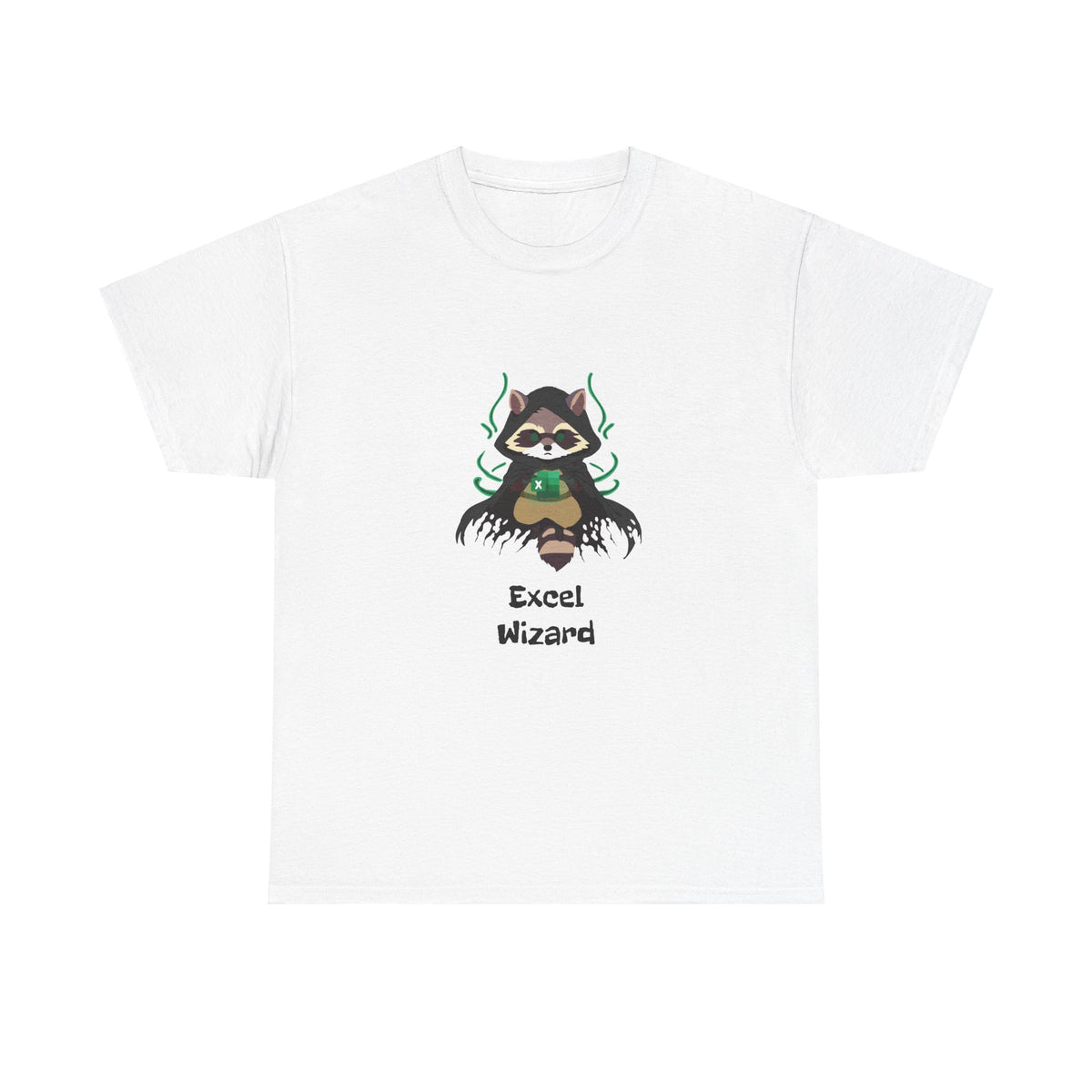 Excel Wizard Raccoon T-Shirt - Unleash Your Inner Spreadsheet Master!
