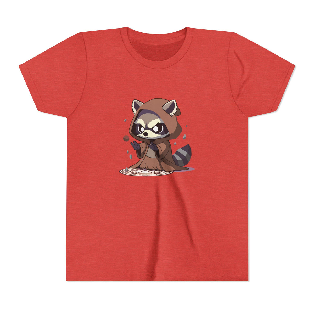 Raccoon Hoodie Youth Short Sleeve Tee - Perfect for Playtime and Parties