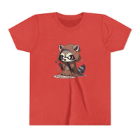 Raccoon Hoodie Youth Short Sleeve Tee - Perfect for Playtime and Parties