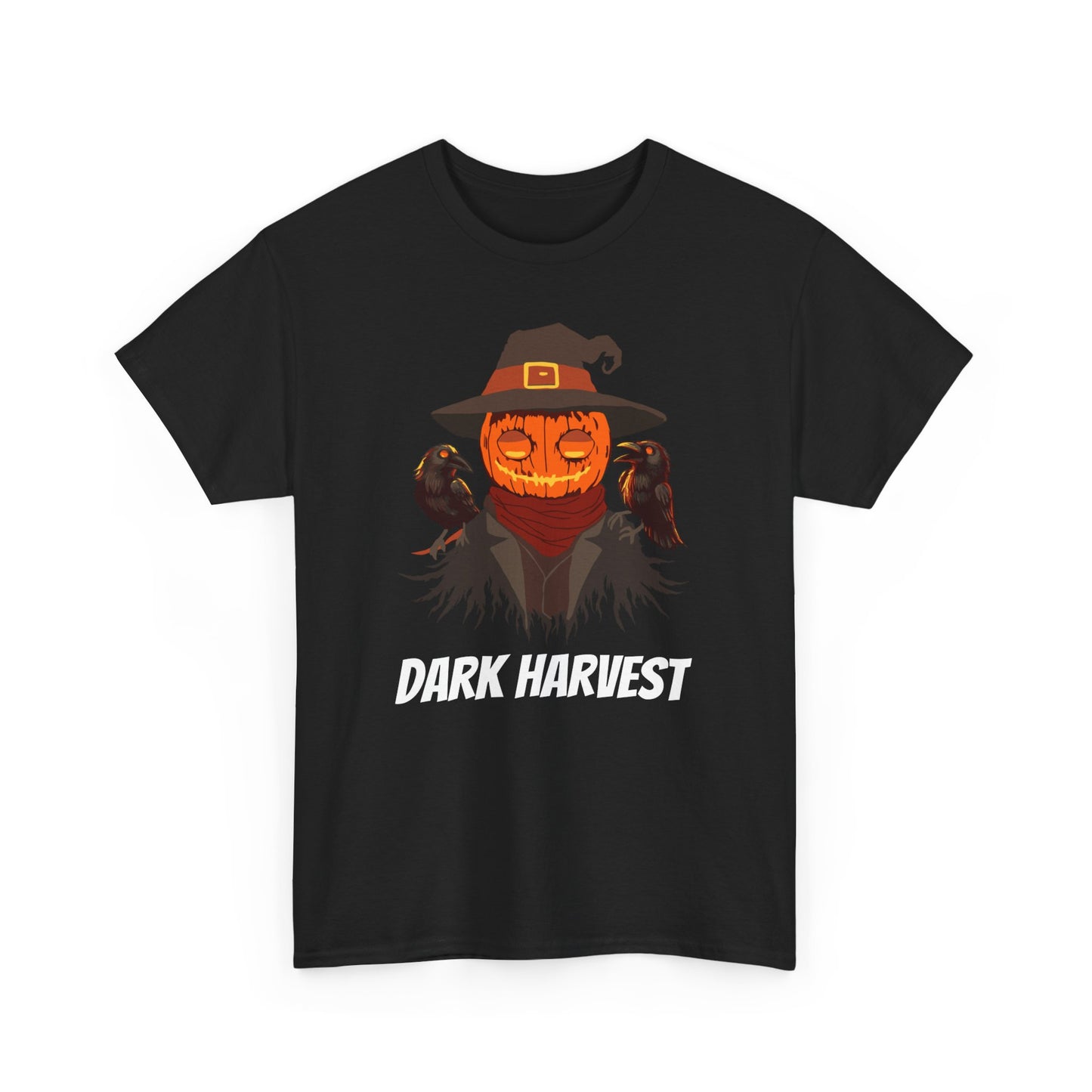 Dark Harvest Scarecrow Pumpkin T-Shirt - Spooky, Halloween, Gothic