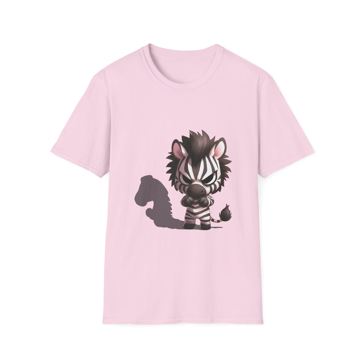 Shadowy Zebra Unisex Softstyle T-Shirt - Fun Graphic Tee for Animal Lovers