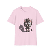 Shadowy Zebra Unisex Softstyle T-Shirt - Fun Graphic Tee for Animal Lovers
