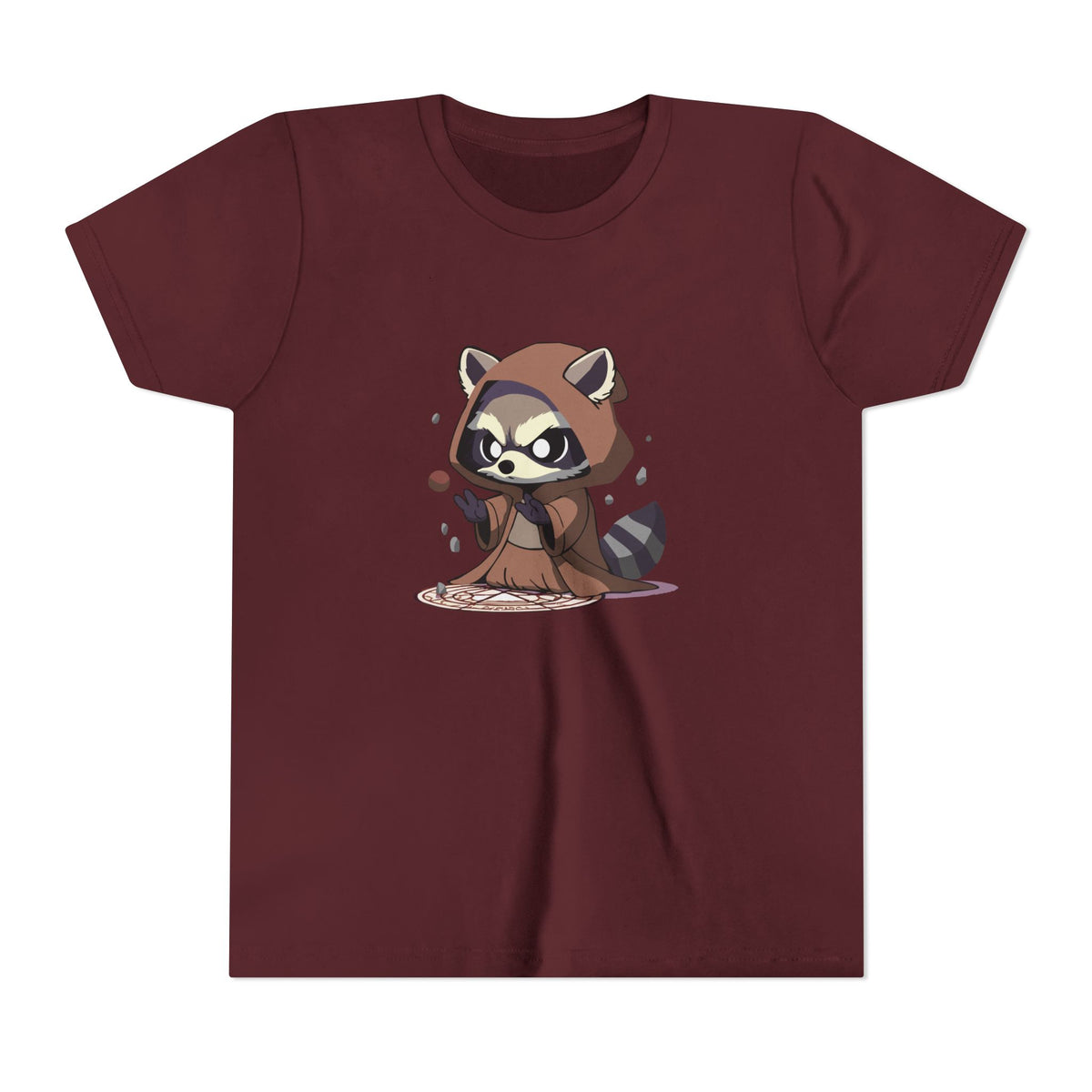 Raccoon Hoodie Youth Short Sleeve Tee - Perfect for Playtime and Parties