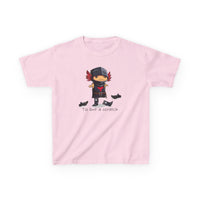 Axolotl Kids Heavy Cotton™ Tee with Quirky Character Design, black knight