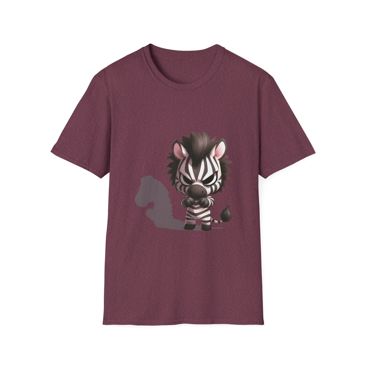 Shadowy Zebra Unisex Softstyle T-Shirt - Fun Graphic Tee for Animal Lovers