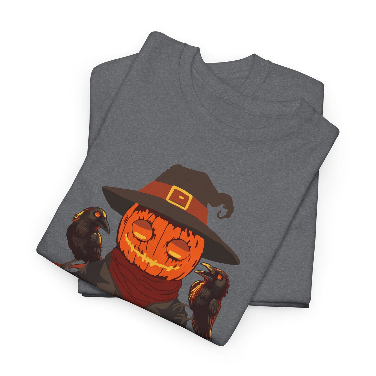 Dark Harvest Scarecrow Pumpkin T-Shirt - Spooky, Halloween, Gothic