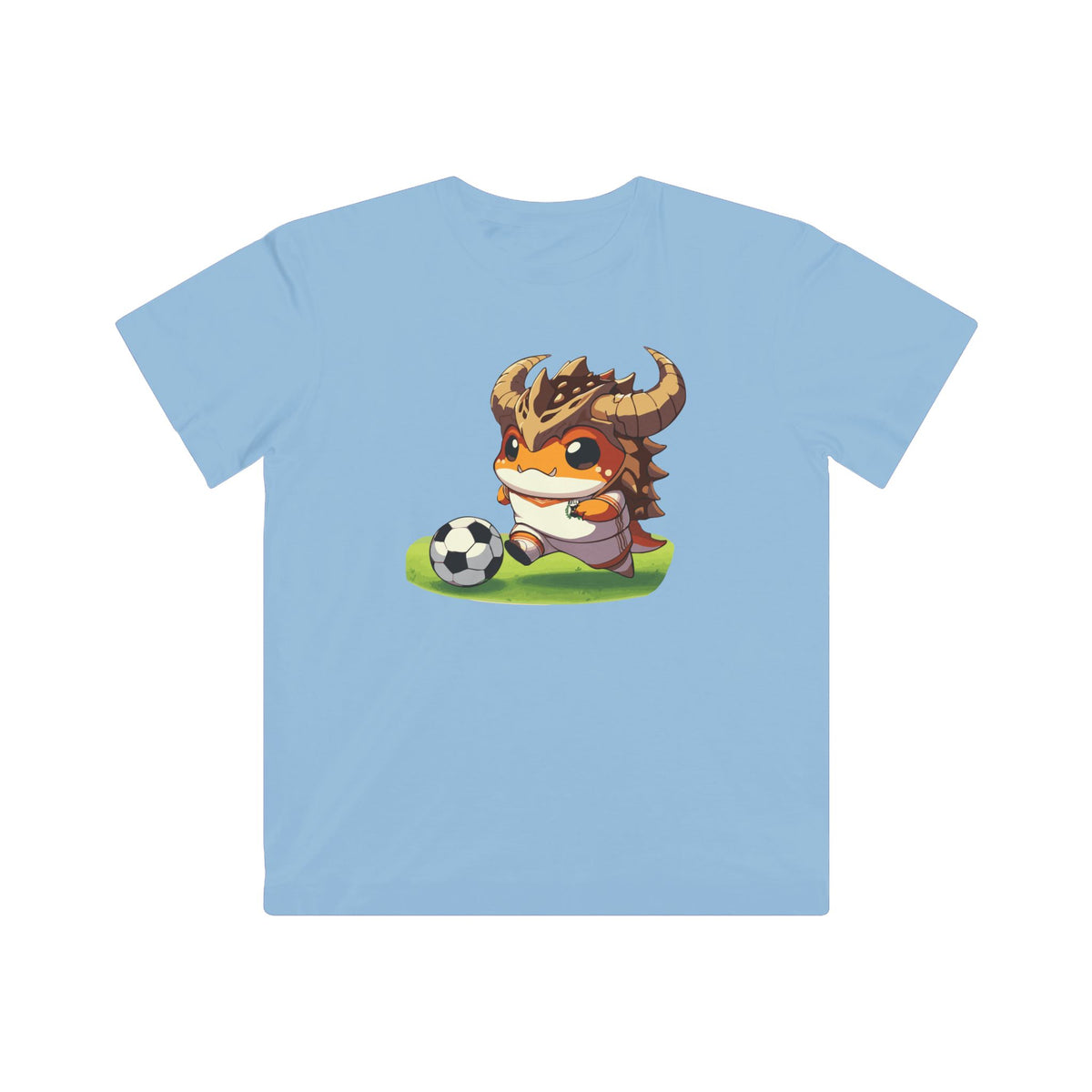 Personalized Kids Soccer T-Shirt with Cute Horned Toad Design