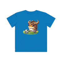 Personalized Kids Soccer T-Shirt with Cute Horned Toad Design
