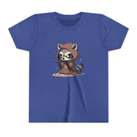 Raccoon Hoodie Youth Short Sleeve Tee - Perfect for Playtime and Parties