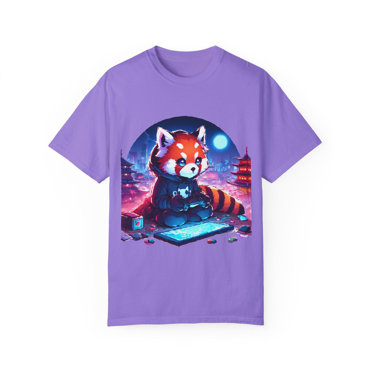 Red Panda Gamer T-Shirt - Cute & Funny Gaming Apparel