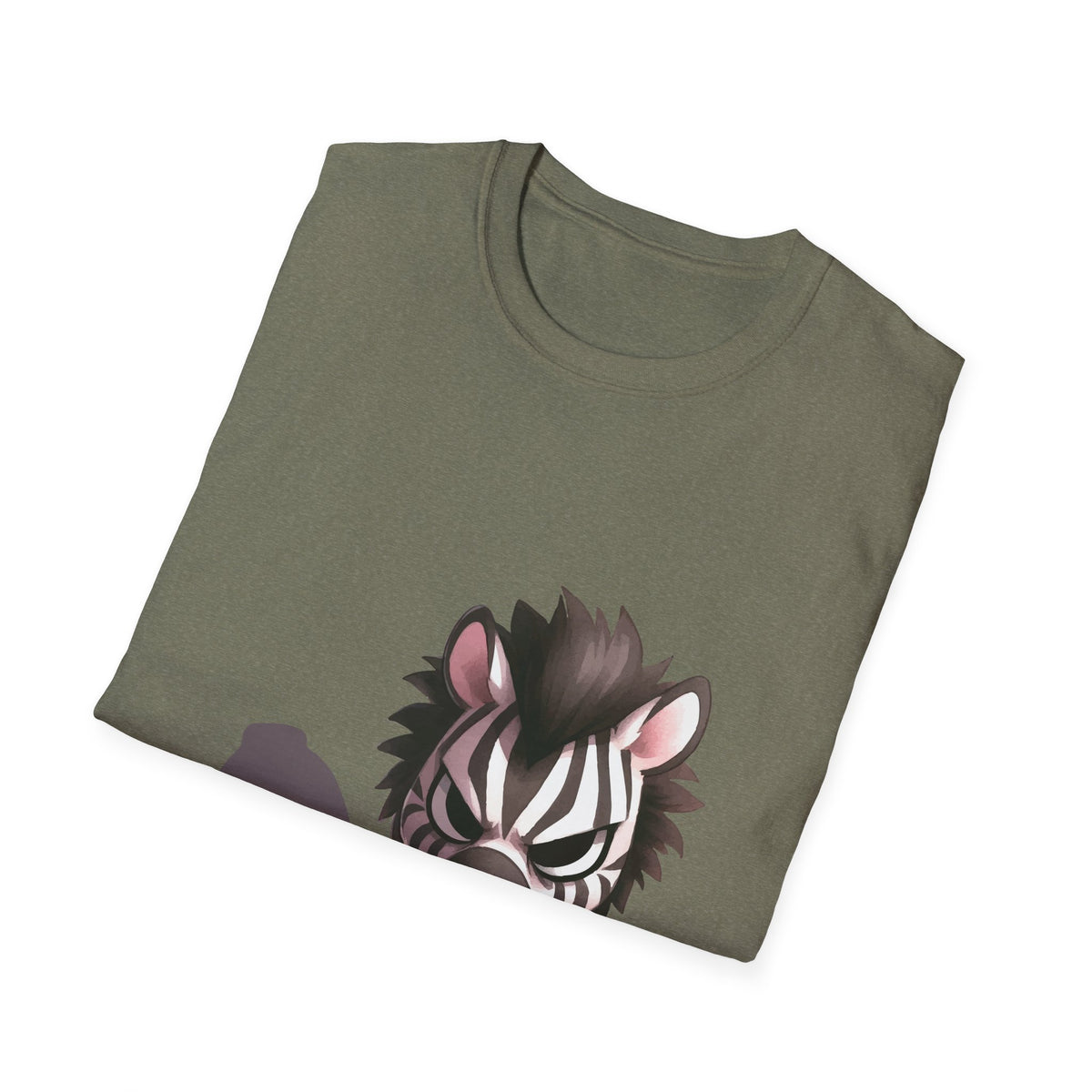 Shadowy Zebra Unisex Softstyle T-Shirt - Fun Graphic Tee for Animal Lovers