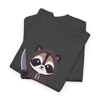 Hooded Raccoon Knife Shirt