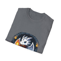 Fantasy Dragon Wizard Unisex Softstyle T-Shirt - Perfect for Gamers and Fantasy Lovers