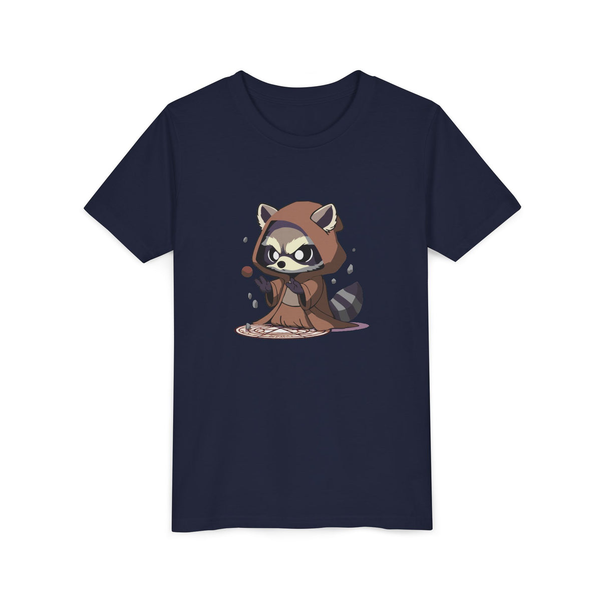 Raccoon Hoodie Youth Short Sleeve Tee - Perfect for Playtime and Parties